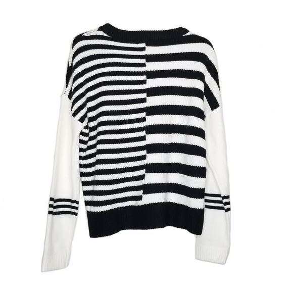 Catherine Malandrino Striped Knit Sweater Size Petite Medium New With Tag - Picture 4 of 10